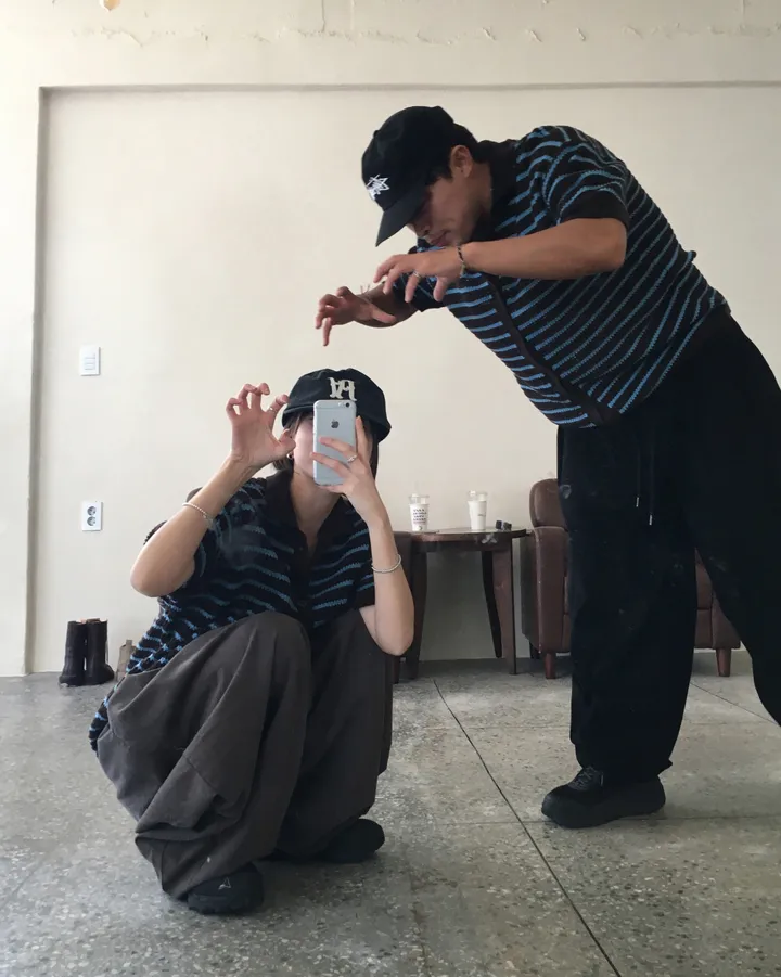 [온트추천] (UNISEX) 모리 스트라이프 카라 반팔 가디건 상세 이미지 15