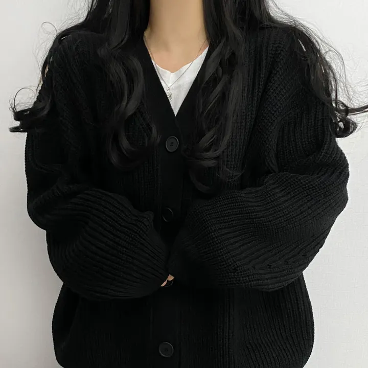 [봄가을/데일리핏] 러블리한 하찌 v넥 오버핏 가디건cd 상세 이미지 31
