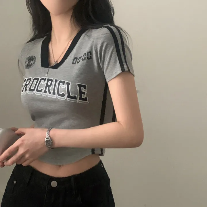 [찐만족도100%🤍] 블록코어 져지 배색 레터링 스트릿 크롭 반팔티셔츠 - 6color 상세 이미지 42