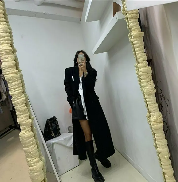 [어깨패드] 패치 더블 롱코트 상세 이미지 6