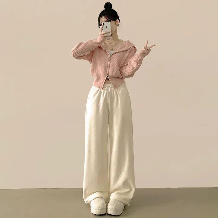 [왕도톰/한겨울까지!] 융기모 골덴 코듀로이 겨울 밴딩 스트링 와이드 트레이닝 롱팬츠 상세 이미지 13