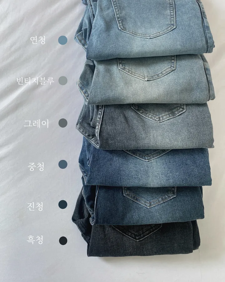 [인생팬츠/기장선택/~2XL] 빈티지 워싱 스판 하이웨스트 부츠컷 데님 롱 팬츠 - 6color 상세 이미지 4