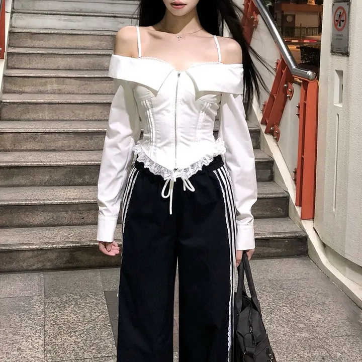 뉴프렌치 BL& 레이스PT SET 세트추천 SS셋업 블라힙세트 단품구매가능 상세 이미지 5