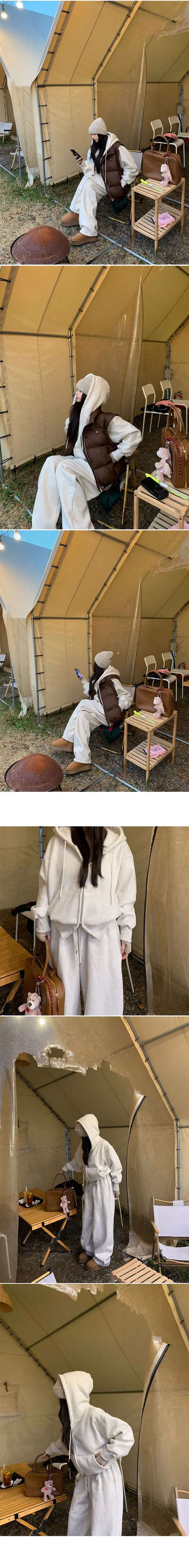 [초봄까지!][양기모*퀄보장] made 베어 루즈핏 양기모 트레이닝 세트 후드집업 와이드팬츠 기모트레이닝 봄겨울추리닝 양기모추리닝 상세 이미지 7