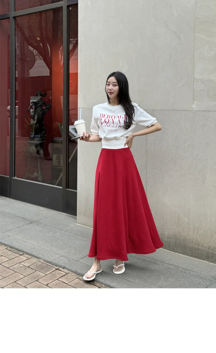 (자체제작/주문폭주~)헤리티지 맨투맨 롱 스커트 세트 상세 이미지 29