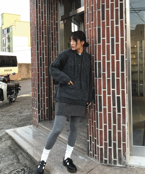 시오 울 미니 스커트