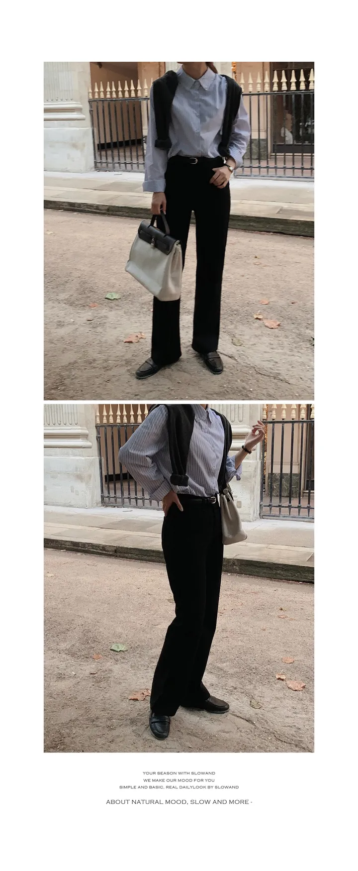 [🖤핏보장] 프리미엄 세미부츠컷 블랙진 (+베이직/롱ver) - 4 size (SLOWMADE/자체제작/부츠컷/인생데님/난스판/키작녀바지/블랙데님/사이즈세분화) 상세 이미지 34