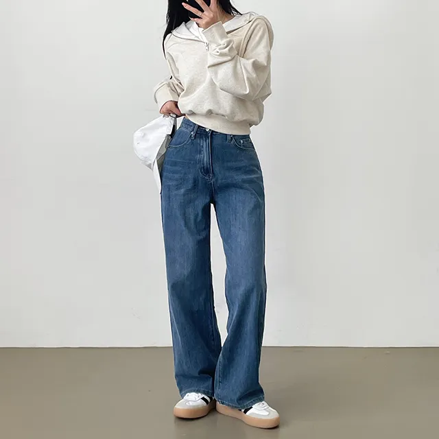 [3기장/S~2XL!] 라이크 그레이시연청+진청 스판데님와이드팬츠 YKK 2color 상세 이미지 21