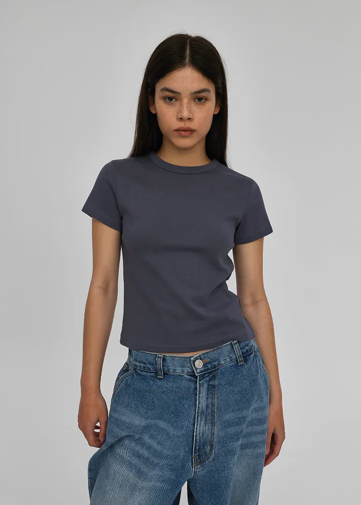 [1만장판매] [B-BASIC] 스탠다드 라운드 반팔티 (2SIZE) [데일리 기본티 무지 기본 상의 반소매 자체제작] 상세 이미지 17