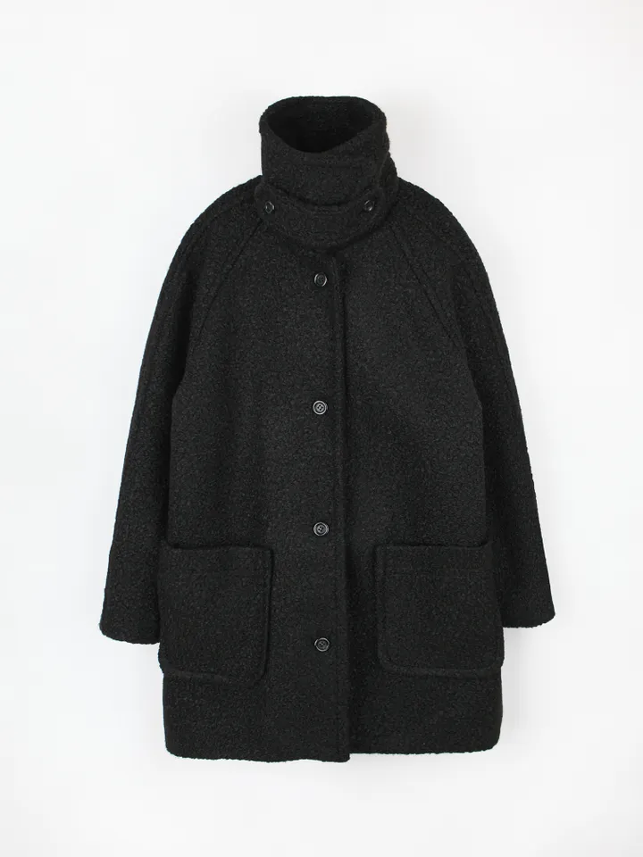boucle high neck half coat (3color) 상세 이미지 36