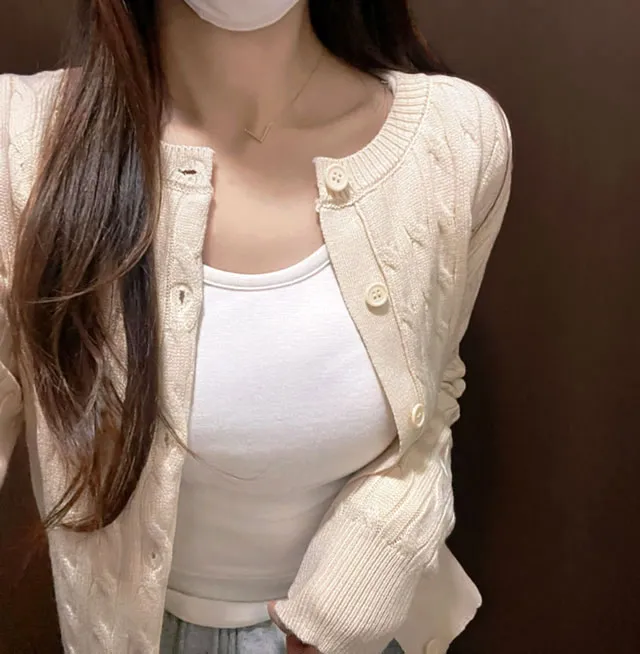 [고퀄/늘어짐X] 꽈배기 니트 케이블 데일리 가디건 상세 이미지 9