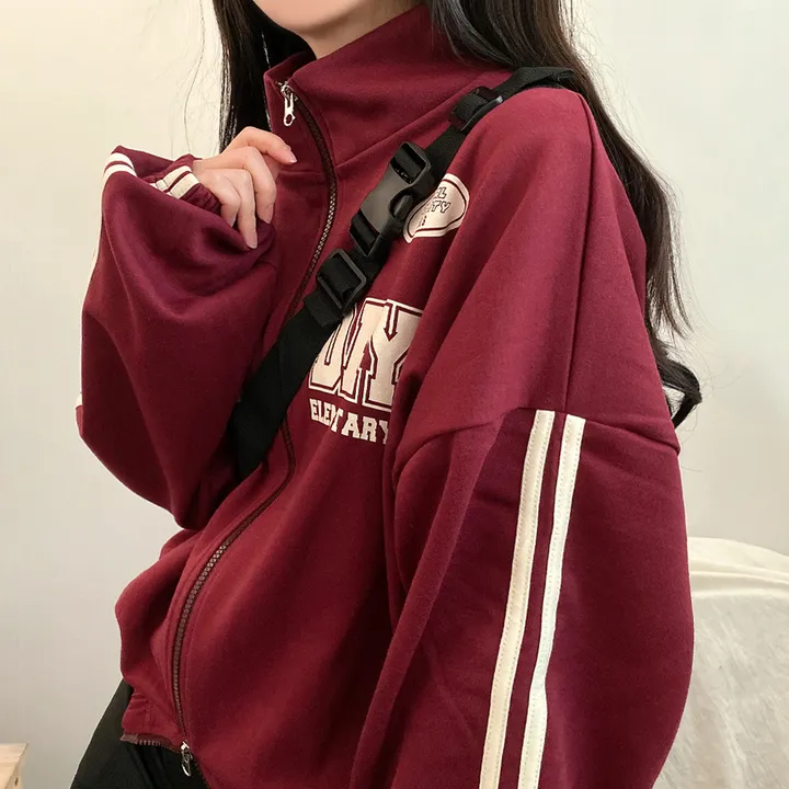 봄가을*[4col/예쁜무드] 필데이 두줄 져지 레터링 아노락 데일리 집업 상세 이미지 14