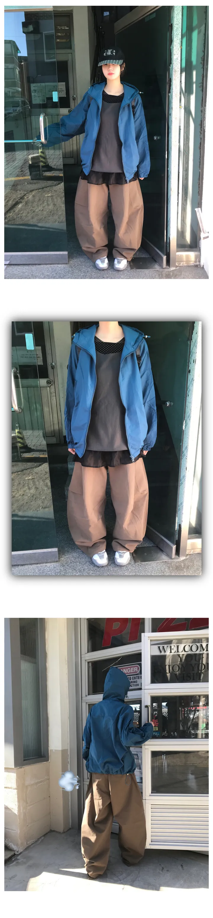지퍼 후드 바람막이 자켓 (5 color) 상세 이미지 12