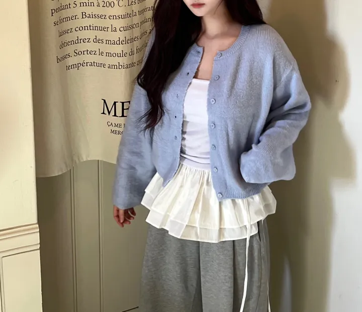 [다음날도착!당일배송/봄가디건/핏보장]라운드 벌룬 아방핏 니트 가디건/9color 상세 이미지 5