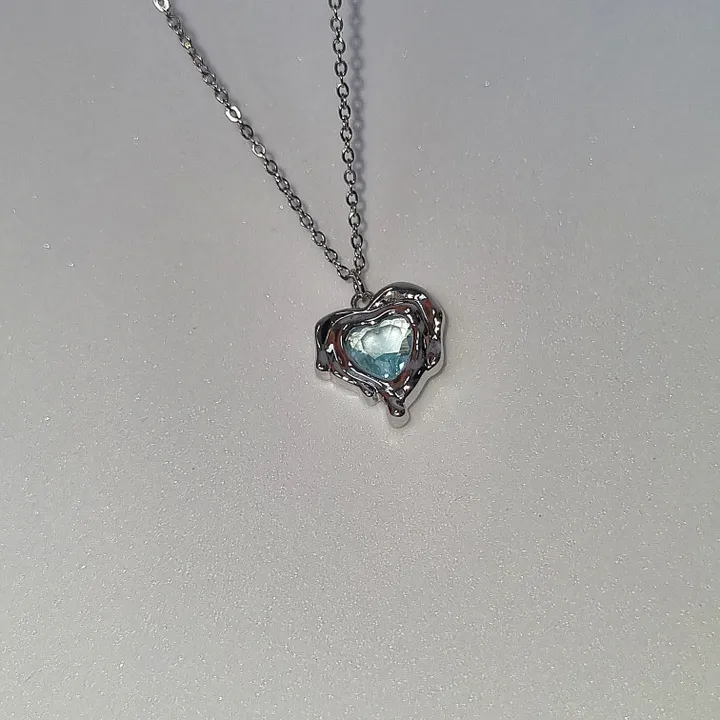 [✨️1000개돌파]녹아내리는 하트 목걸이/Melting heart necklace[써지컬체인]/2개이상구매시할인 상세 이미지 4