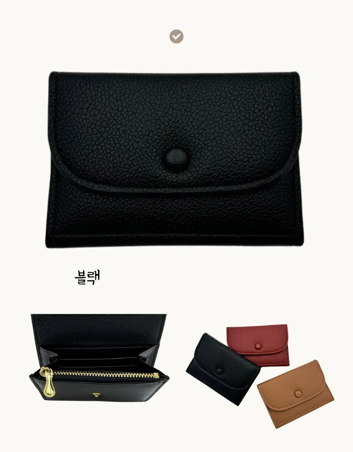 (당일배송/퀄리티보장)5color 버튼 카드지갑 상세 이미지 6