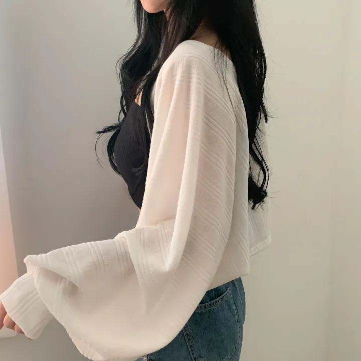 [팔뚝살커버~] 사계절내내! 볼레로 크롭 니트가디건 - 3color 상세 이미지 32