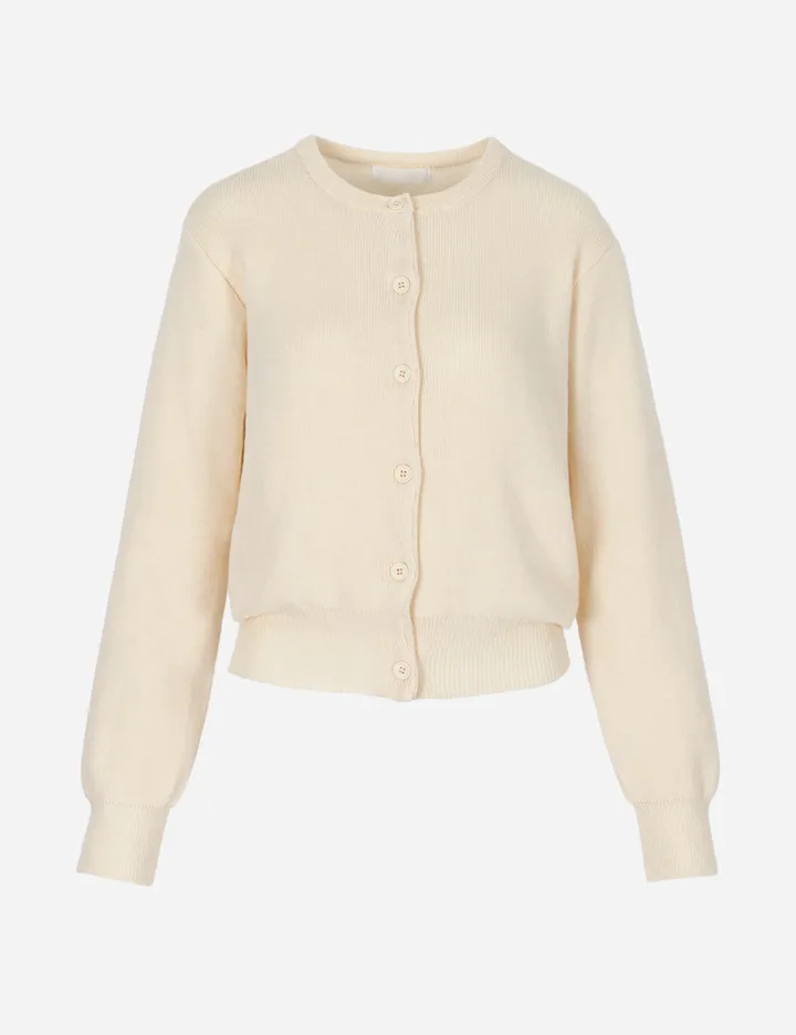 BASIC ROUND NECK KNIT CARDIGAN 베이직 라운드 니트 가디건 무지 긴팔 가디건 상세 이미지 5