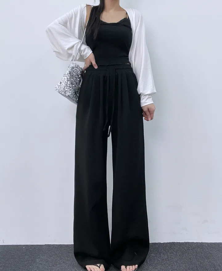 * 차르르 날씬핏 * 와이드팬츠 여름 트레이닝바지 여름옷 봄 밴딩 바지 찰랑팬츠 핀턱 와이드 롱 팬츠 쭈리 여름바지 봄바지 가을바지 츄리닝 상세 이미지 43