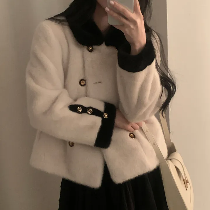 [따뜻해요/분위기갑🖤] 체코 밍크 퍼 루즈핏 카라자켓 - 2color 상세 이미지 16