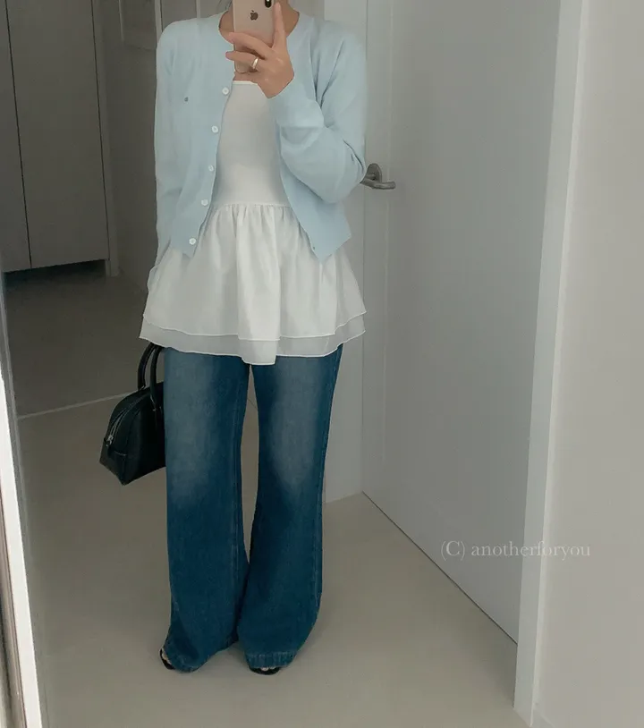 미니 심볼 펜던트 라운드 숏 가디건 4col : 어나더포유 상세 이미지 19
