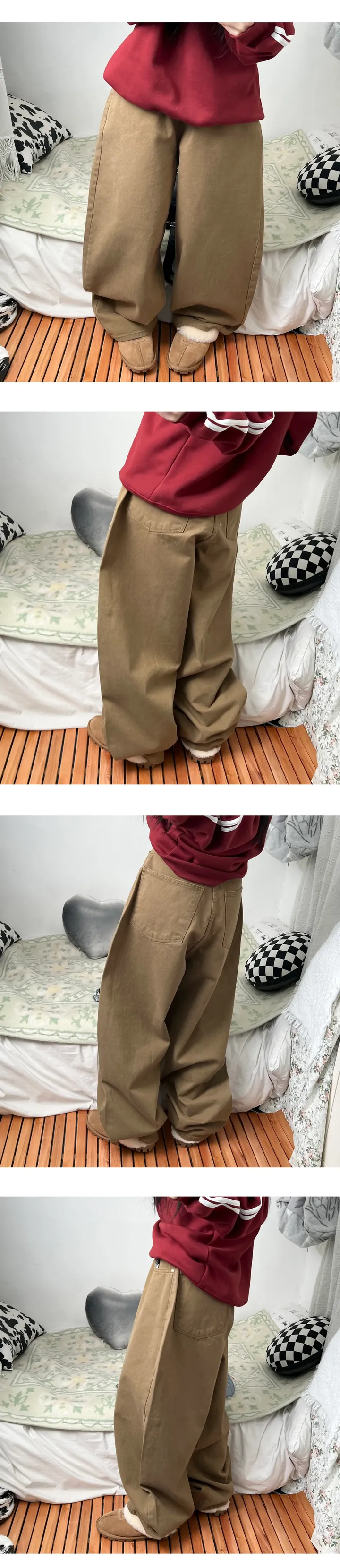 mega twill cotton wide pants 상세 이미지 15