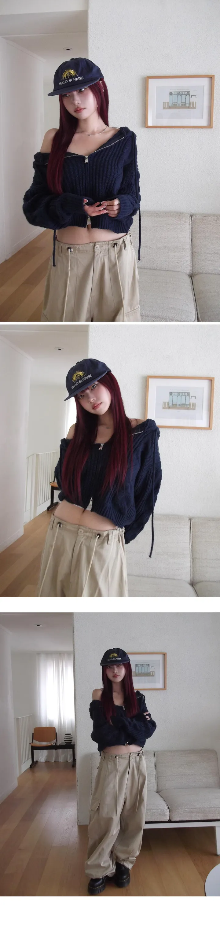 [모델극찬🖤] 꼭 소장 토미 꽈배기 투웨이 오버 니트후드집업 - 3color 상세 이미지 17
