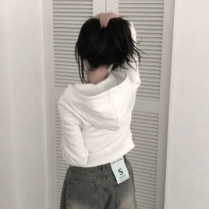 [고퀄/여리핏] 크롭 슬림핏 후드집업 트레이닝 상세 이미지 25