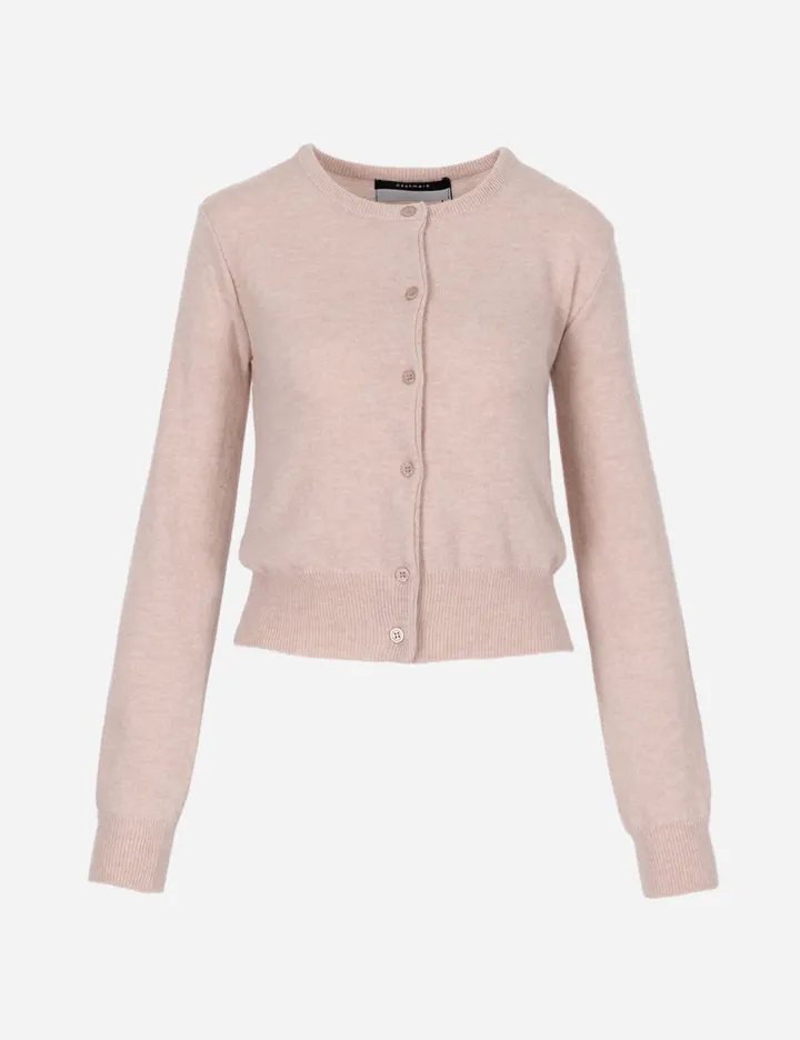 CASHMERE CROP ROUND NECK KNIT CARDIGAN 캐시미어 크롭 램스울 라운드 라운드넥 니트 가디건 상세 이미지 4