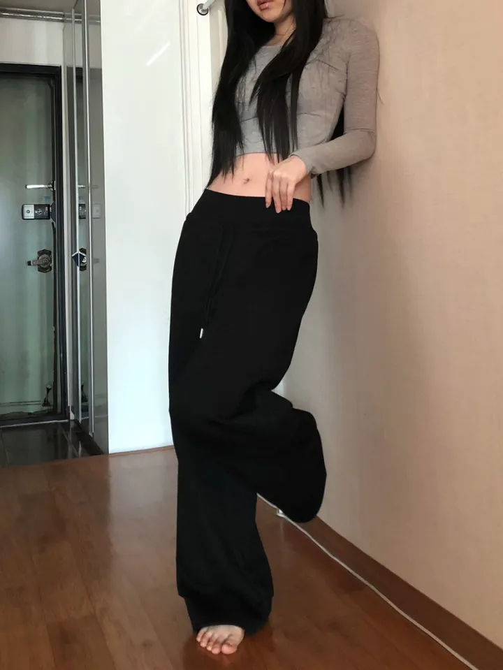 (골넓핏❤️‍🔥/~2XL/2col)코르셋 골반뽕 밴딩 와이드 트레이닝팬츠 상세 이미지 31