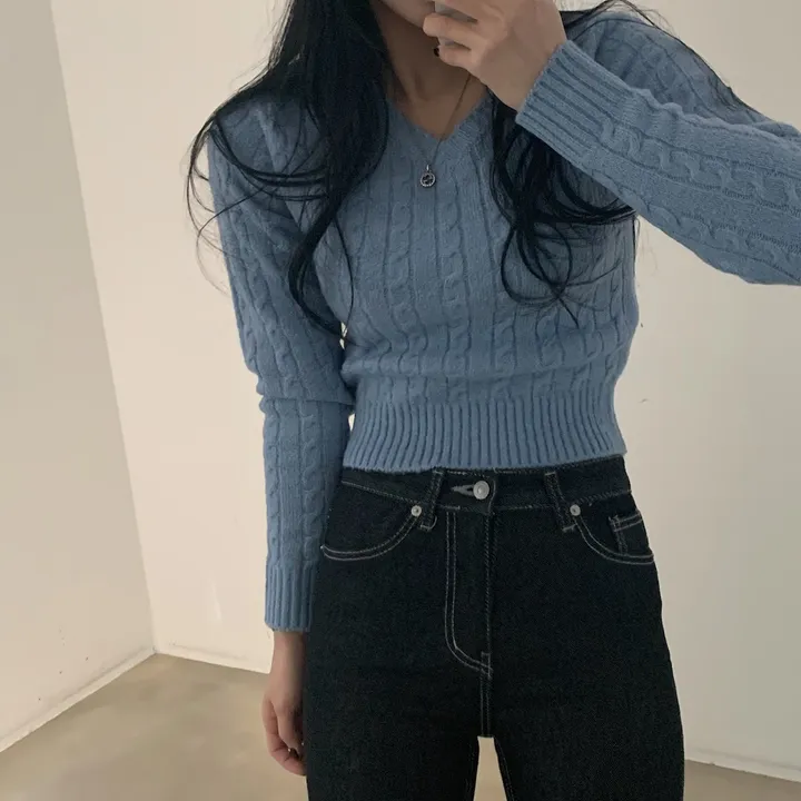 [허리보정2탄] 에브리데이 꽈배기 브이넥 니트 ;4col 상세 이미지 43