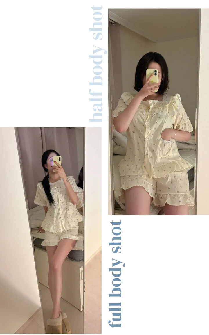 💛채어스 플라워 반팔 파자마 잠옷 세트 홈웨어 우정잠옷💛 상세 이미지 11