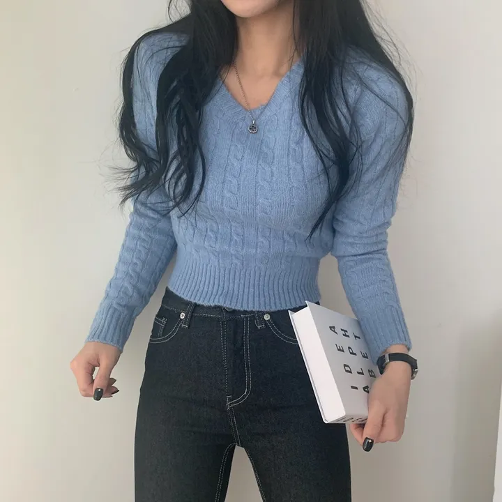 [허리보정2탄] 에브리데이 꽈배기 브이넥 니트 ;4col 상세 이미지 41