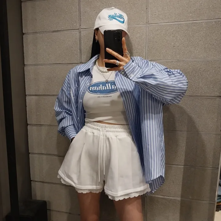 레이스 핀턱반바지(3단쭈리) 상세 이미지 6