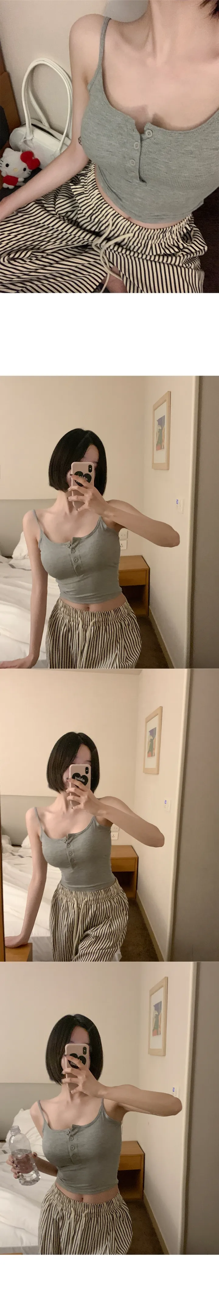 [❤주머니있음/주문폭주❤] 시어서커 스트라이프 여름 밴딩 일자 와이드 팬츠 데일리 루즈핏 꾸안꾸룩 마실룩(2color) 상세 이미지 11