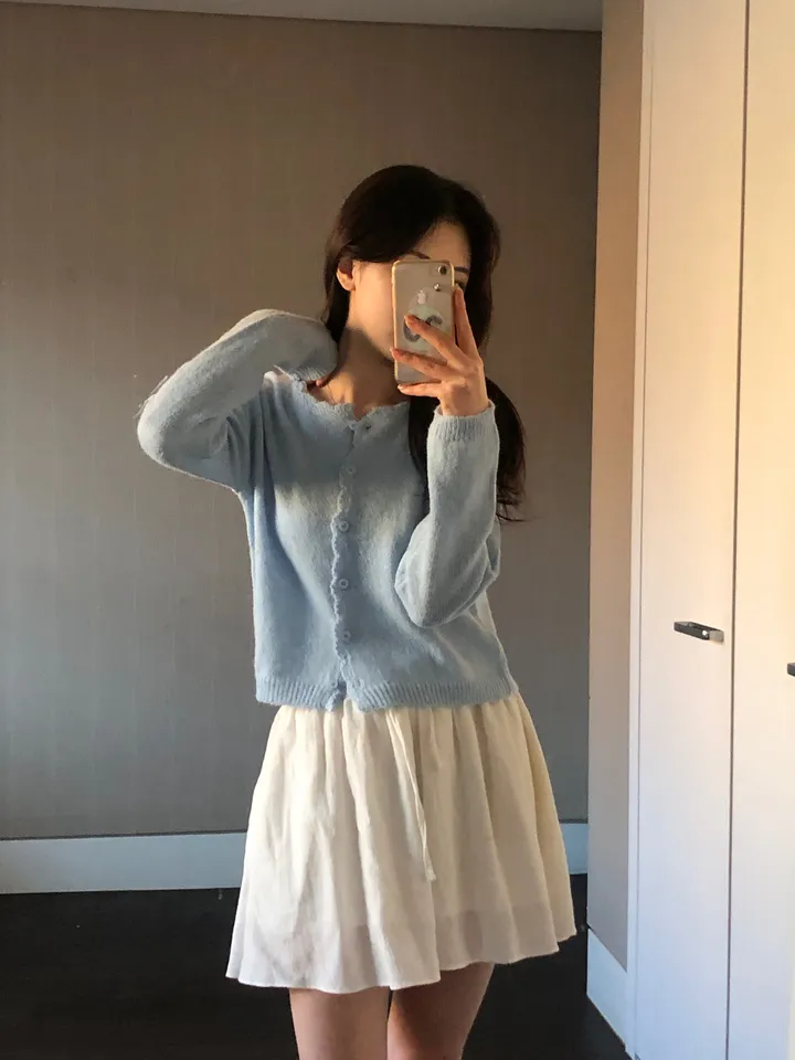 [봄신상/여리핏] 모헤어 러블리 프릴 파스텔 울 가디건 -4colo 상세 이미지 36