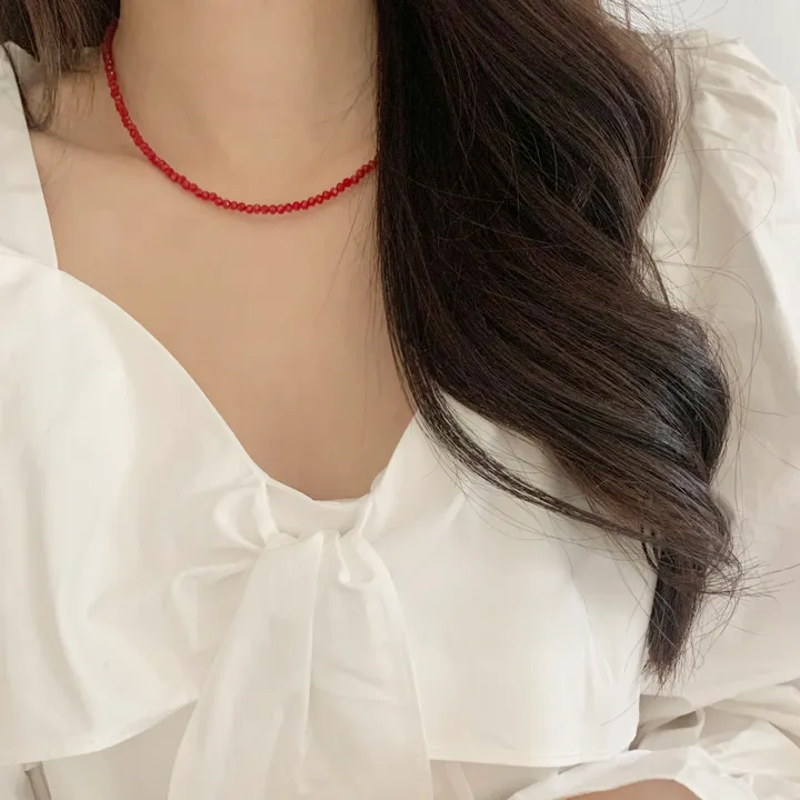 당일출고/특가[써지컬] 심플 론델 크리스탈 비즈 목걸이 상세 이미지 14