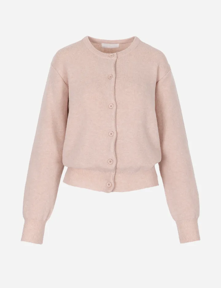 BASIC ROUND NECK KNIT CARDIGAN 베이직 라운드 니트 가디건 무지 긴팔 가디건 상세 이미지 4