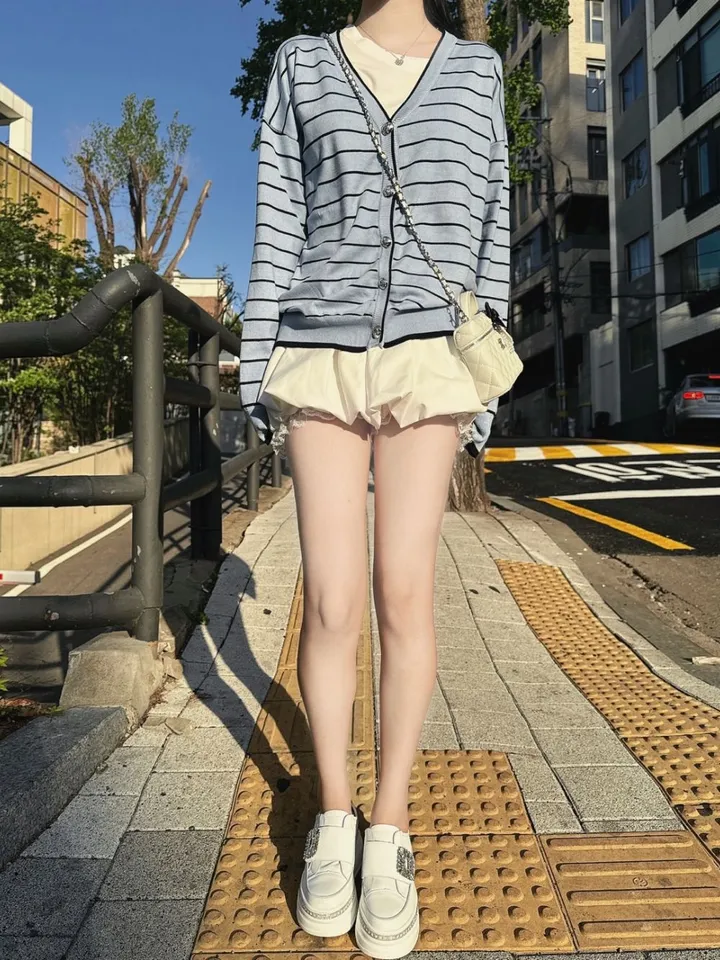 제니  스프라이프 루즈핏 가디건 상세 이미지 22