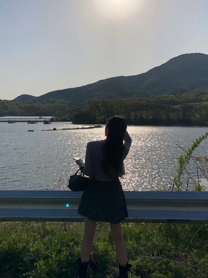 크롭 가디건 잔꽃 미니원피스 세트 상세 이미지 10