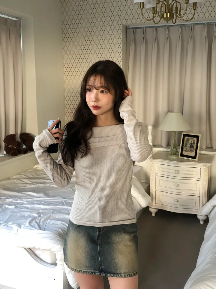 원스 워싱 데님 미니 스커트 상세 이미지 30