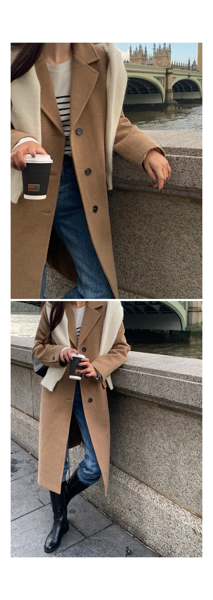[자체제작/2천장돌파!/S-XL]프레이 스텐카라 탄탄 싱글 롱 코트 상세 이미지 22