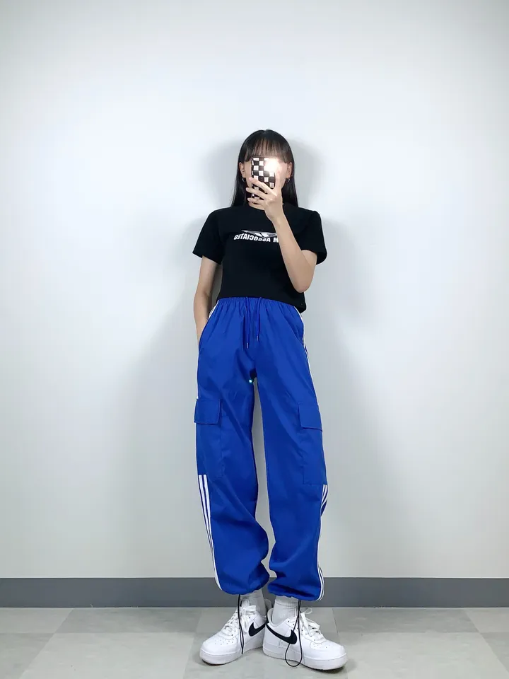 3트랙M 와이드 하이웨스트 스트링 2way 트레이닝 조거 바지 밴딩 팬츠 Y2K 유니크 빈티지 힙한 무드 데일리 스트릿 클럽 아이돌방송댄스 댄서공연무대단체의상 상세 이미지 19