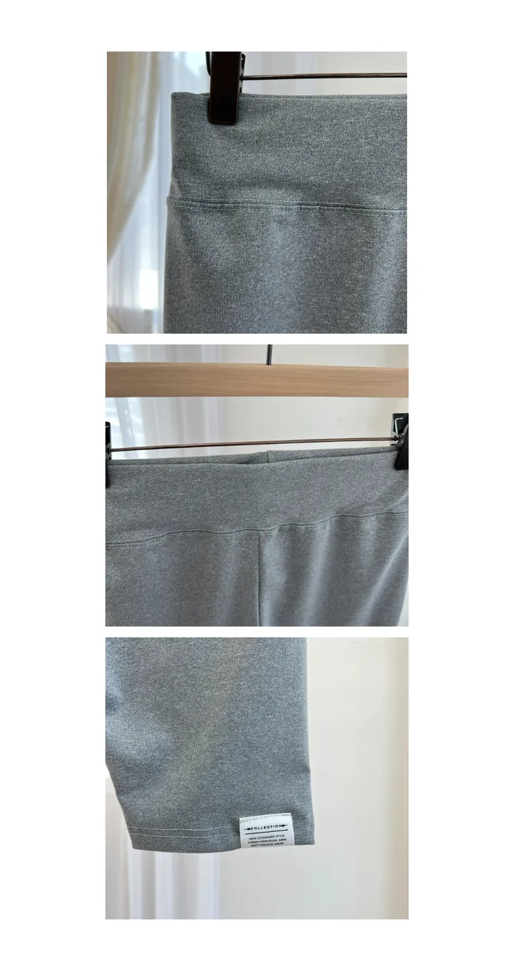 2color 사방스판 하이밴딩 뱃살커버 4부 레깅스팬츠 상세 이미지 20