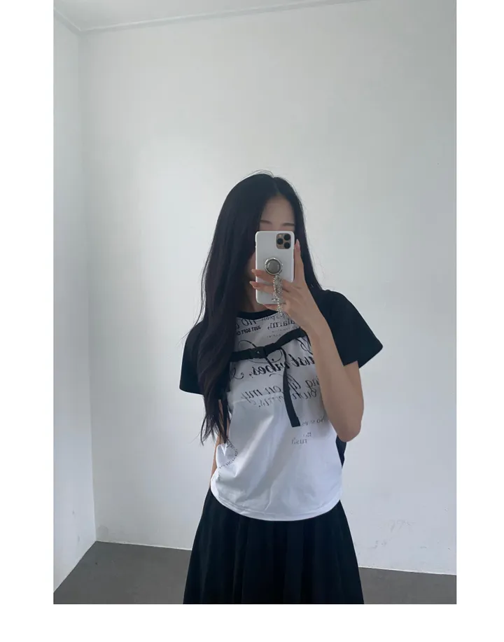 반팔 티셔츠 모델 착용 이미지-S1L37