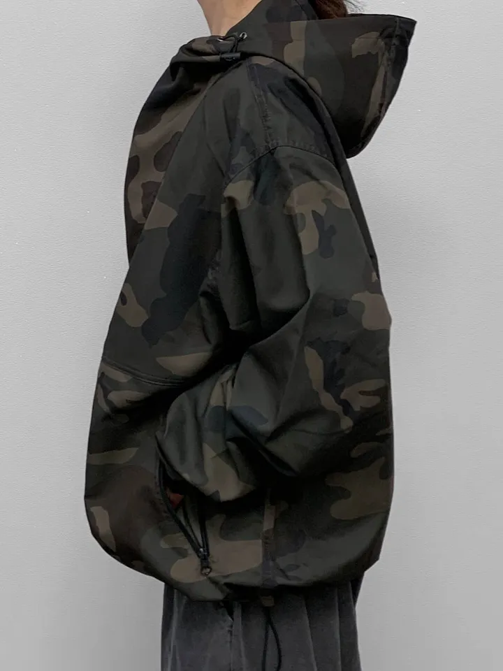 [🖤unisex] 카모 윈드 브레이커 상세 이미지 22