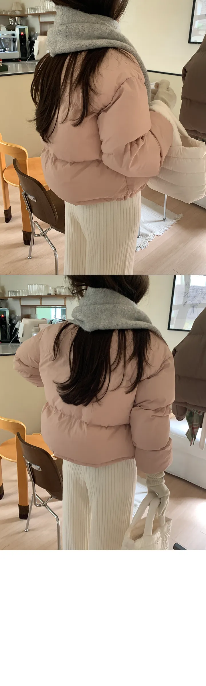 [주문폭주/당일출고🖤] 스노우 파스텔 크롭 숏 패딩 pd (웰론솜)(생활방수가능) 상세 이미지 55