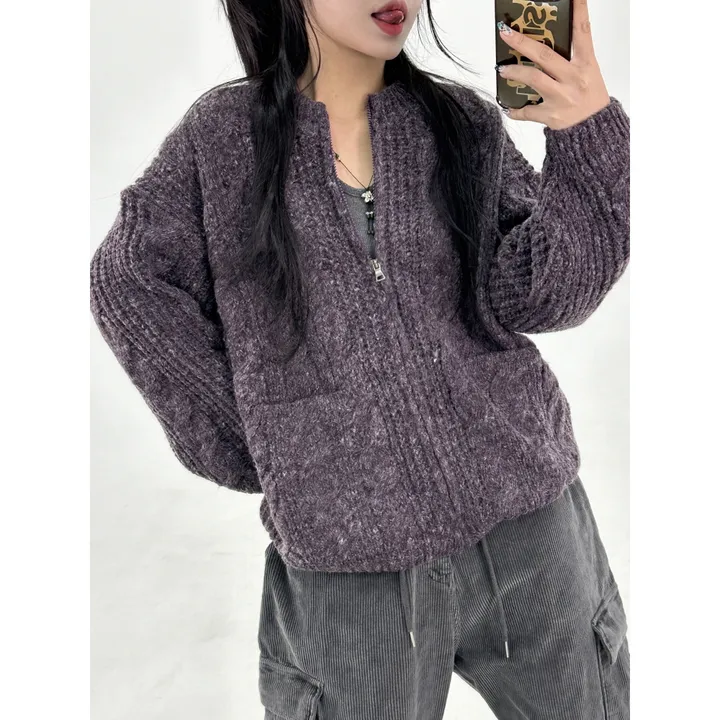 코지 러블리 포켓 포인트 케이블 니트 집업(4color/3-5일 여유주문) 상세 이미지 15