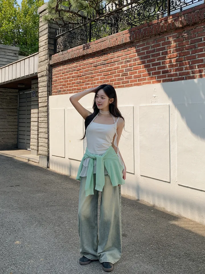 [여름까지🩵/핏강추] 르비 시스루 여리핏 세미 크롭 브이넥 긴팔 가디건 5colors 상세 이미지 47