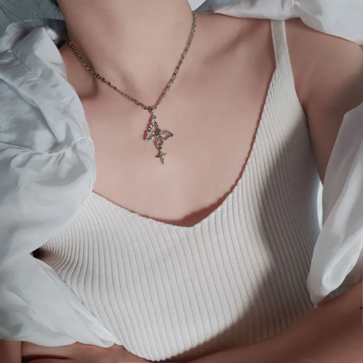 별빛 글리터나비 써지컬체인 목걸이 상세 이미지 10